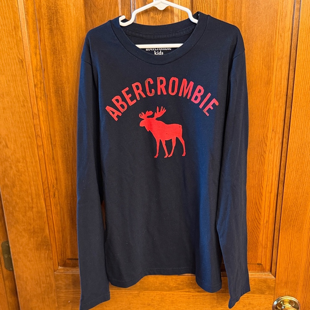Abercrombie Kids Dark Blue Top with Red Logo